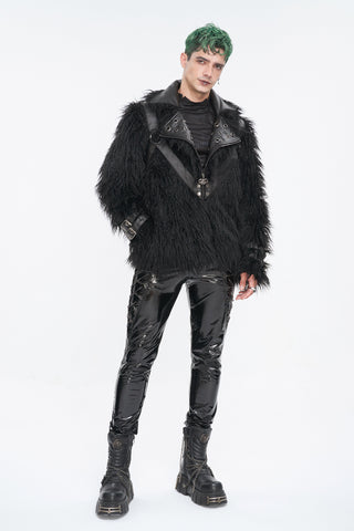 Voidwalker – Men’s Dark Rave Fur Jacket
