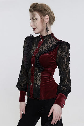 Crimson Duchess Velvet Top