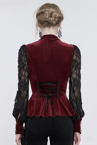 Crimson Duchess Velvet Top