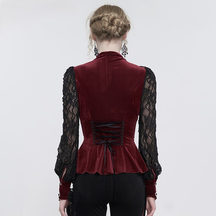 Crimson Duchess Velvet Top