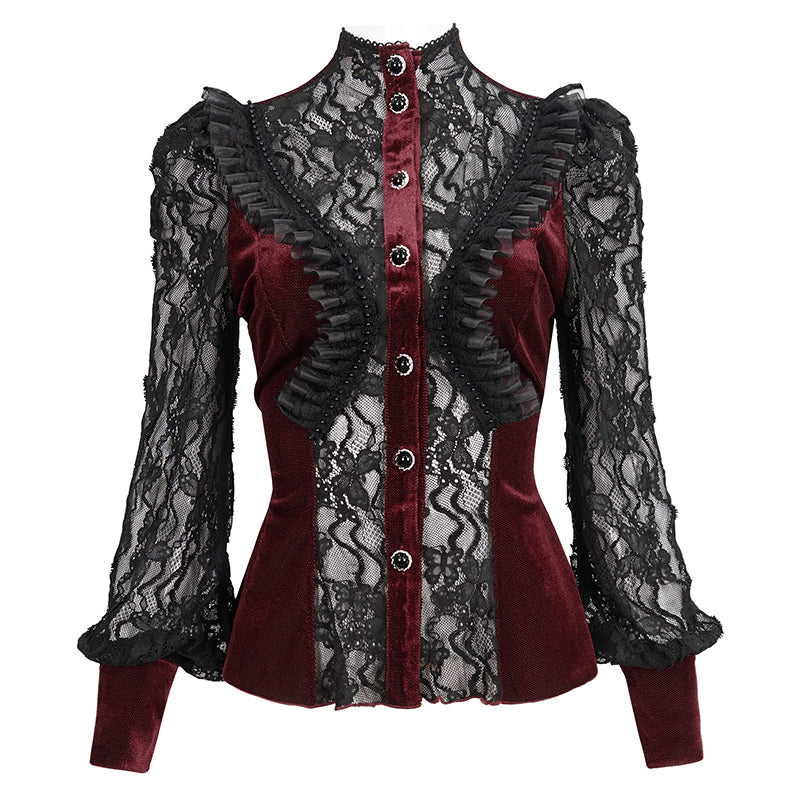 Crimson Duchess Velvet Top