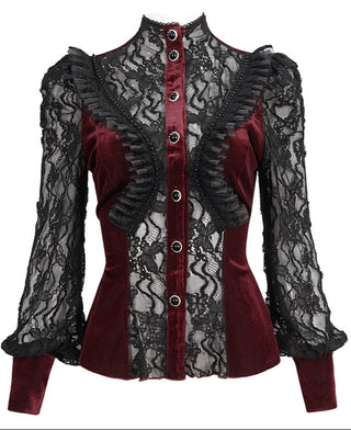 Crimson Duchess Velvet Top