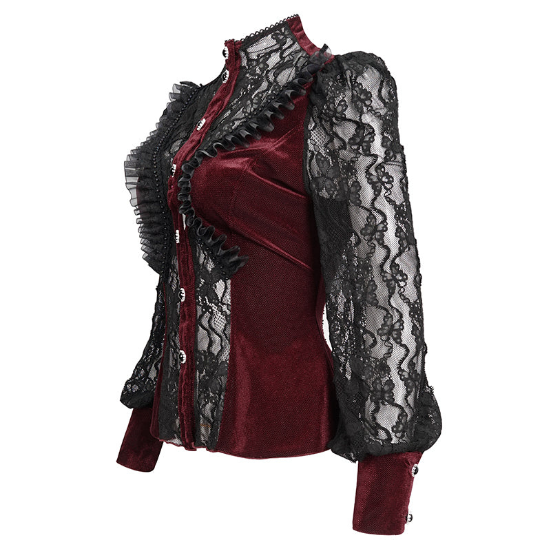 Crimson Duchess Velvet Top