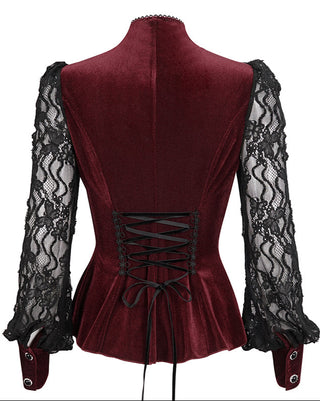 Crimson Duchess Velvet Top