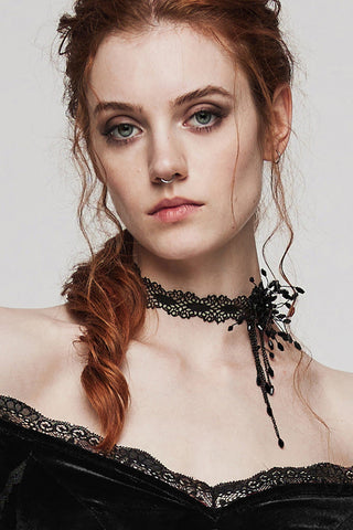 Shadow Lily – Victorian Gothic Lace Choker