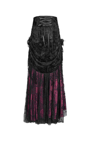 The Crimson Enchantress Lace Skirt