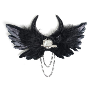 Evil Eye Horned Hair Clip & Brooch