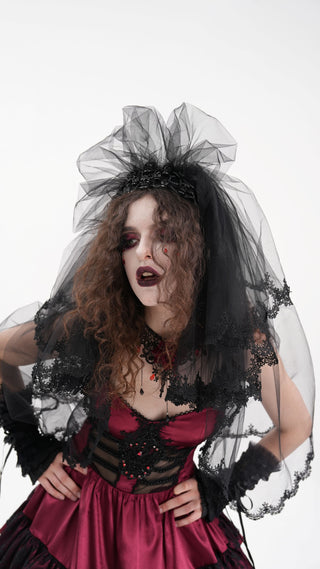 Ghost Bride Skull Veil