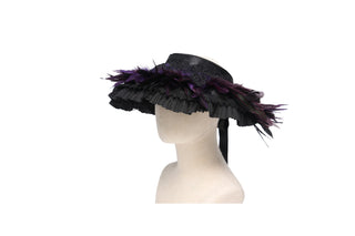 Ravenna Black & Purple Feather Headband
