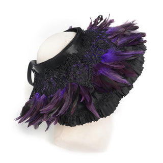 Ravenna Black & Purple Feather Headband