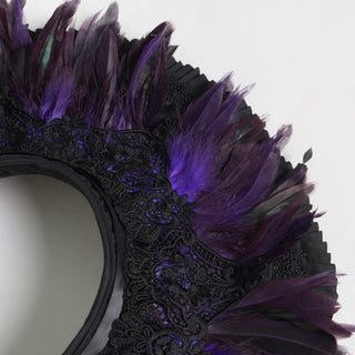 Ravenna Black & Purple Feather Headband