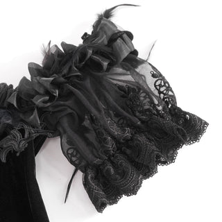 Off-Shoulder Velvet & Lace Maxi Dress