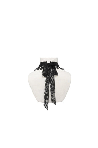 Vesper Black Lace Spike Choker Necklace