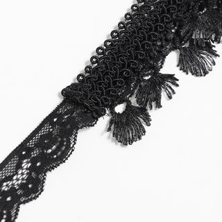 Vesper Black Lace Spike Choker Necklace