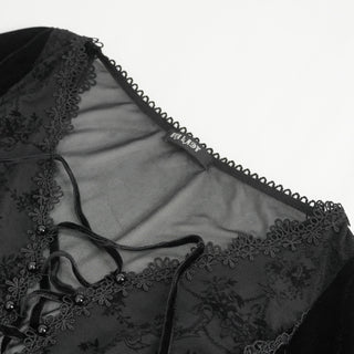 Virelle – Sheer Lace Gothic Maxi Dress