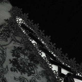 Virelle – Sheer Lace Gothic Maxi Dress