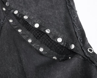 Skull Rivet Wide-Leg Trousers