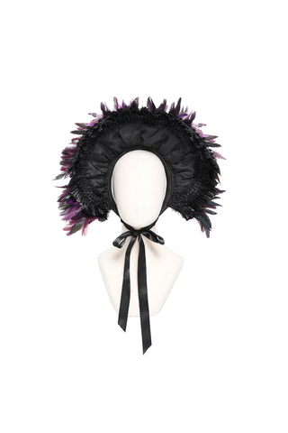 Ravenna Black & Purple Feather Headband