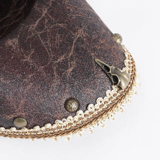 Gilded Corsair Feathered Tricorn Hat