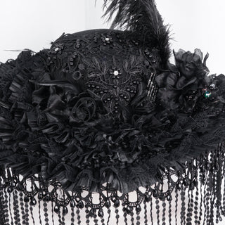 Noir Opera – Feathered Victorian Hat