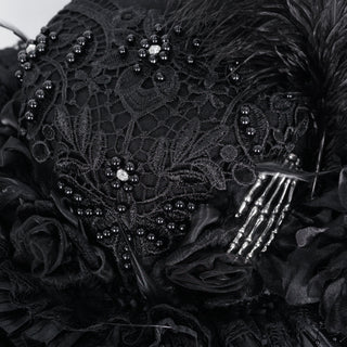 Noir Opera – Feathered Victorian Hat