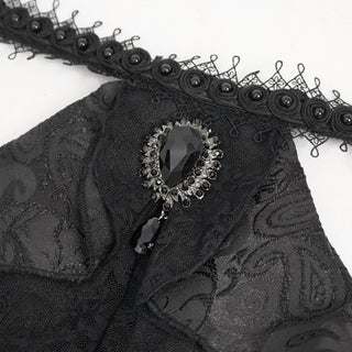 Lucien – Men’s Black Victorian Ruffle Shirt