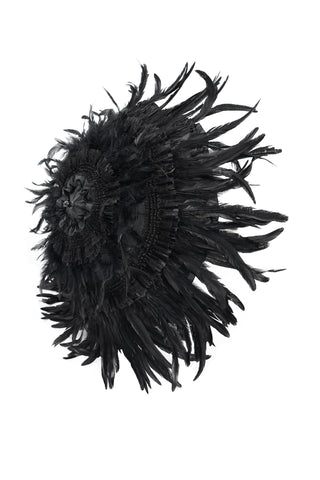 Shadow Crown – Black Feather Gothic Parasol