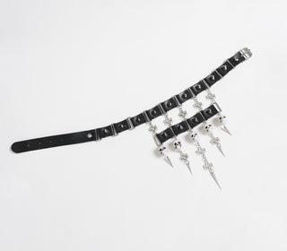 Mortis Skull & Spike Choker Necklace