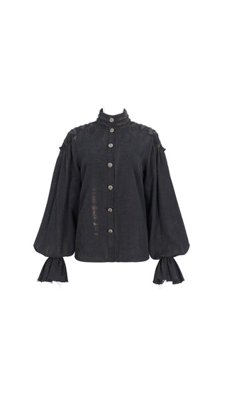 Midnight Poet Black Gothic Blouse