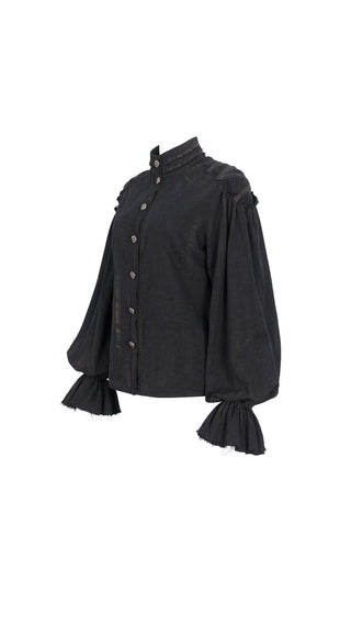 Midnight Poet Black Gothic Blouse