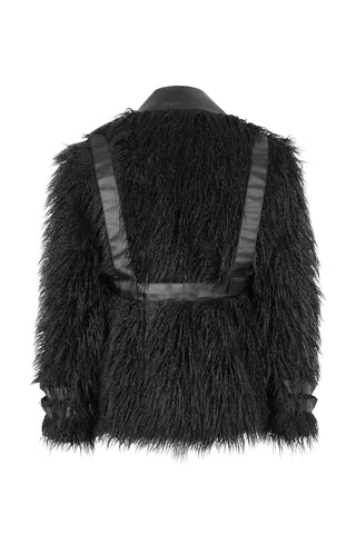 Voidwalker – Men’s Dark Rave Fur Jacket