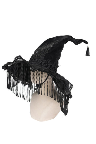 Nightshade Black Beaded Witch Hat