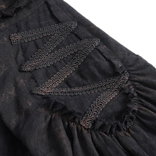 Midnight Poet Black Gothic Blouse
