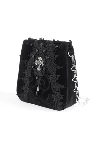 Pyra - Velvet Lace Gothic Cross Bag