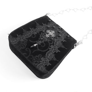 Pyra - Velvet Lace Gothic Cross Bag