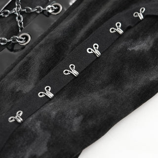 Dark Punk Chain Dress with Arm Warmers