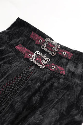 The Crimson Enchantress Lace Skirt