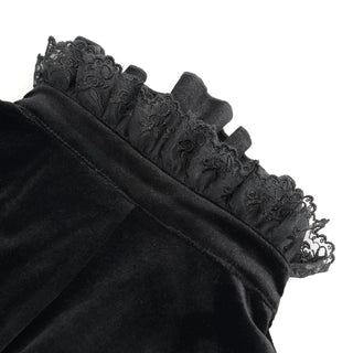 Victorian Tailcoat Black Velvet Gothic Blouse