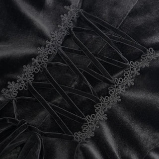Victorian Tailcoat Black Velvet Gothic Blouse