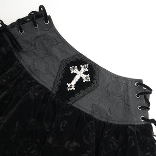 Baroness Darkkrose Velvet Mini Skirt