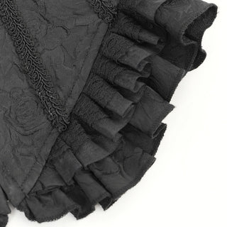 Black Rose Brocade Gothic Corset Top