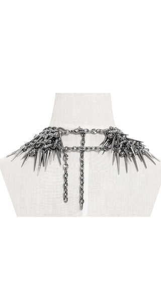 Impaler Queen – Double Spike Chain Collar