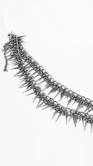Impaler Queen – Double Spike Chain Collar
