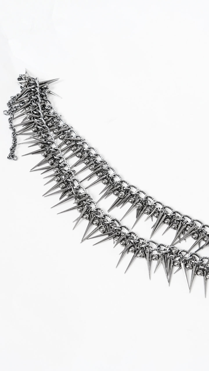 Impaler Queen – Double Spike Chain Collar