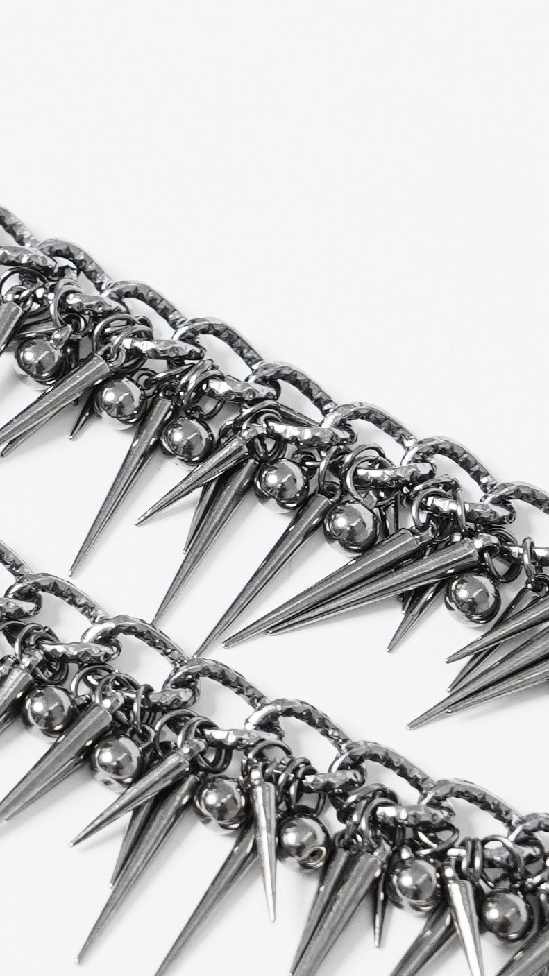 Impaler Queen – Double Spike Chain Collar