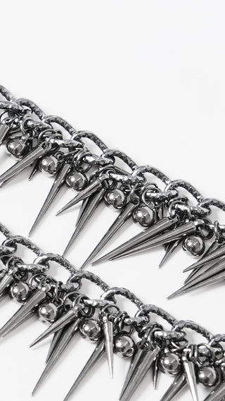 Impaler Queen – Double Spike Chain Collar