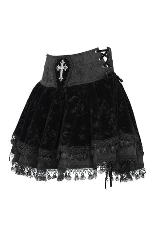 Baroness Darkkrose Velvet Mini Skirt