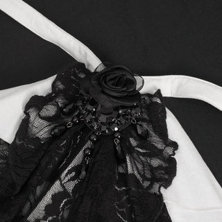 Belladonna Rhapsody - Victorian Jabot Blouse in White
