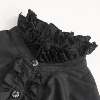 Belladonna Rhapsody - Victorian Jabot Blouse in Black