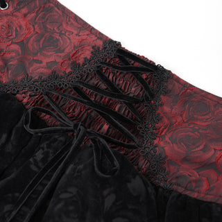 Baroness Bloodrose Velvet Mini Skirt